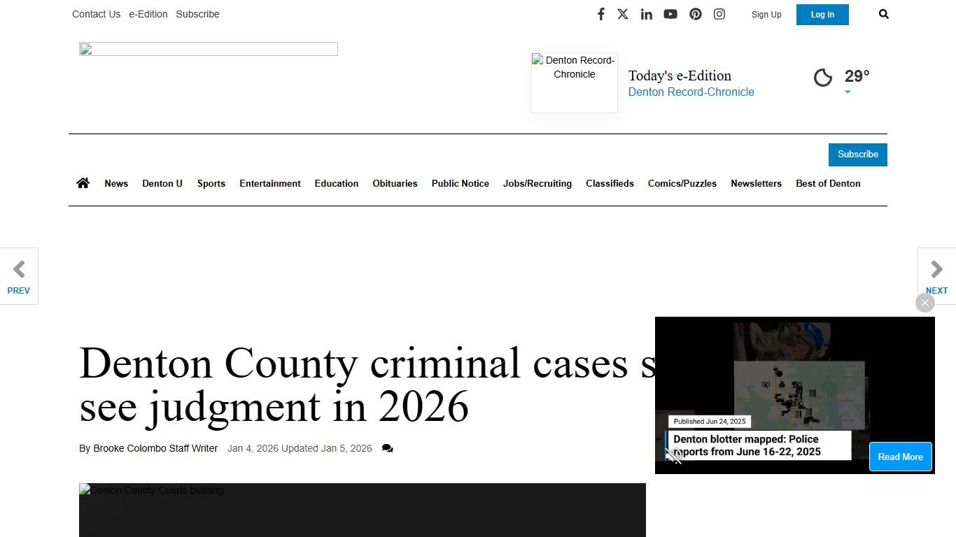 Denton County criminal cases set to see judgment in 2026 Crime dentonrc.com